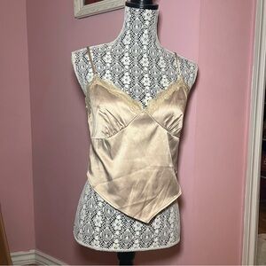CHAMPAGNE SATIN TANK